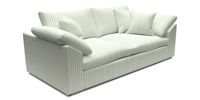 Big Softie Sloped Arm 3 Seater Sofa in Two Tone Plain Biscuit
