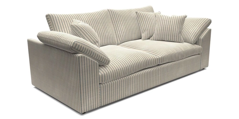 Big Softie Sloped Arm 3 Seater Sofa in Two Tone Plain Biscuit