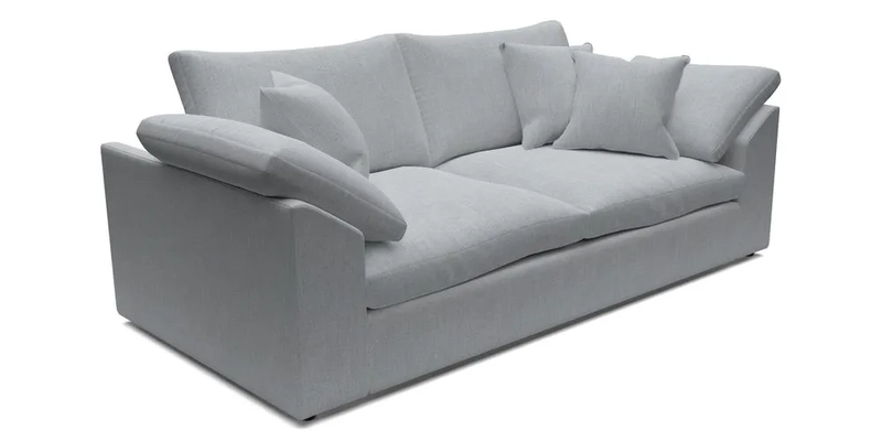 Big Softie Sloped Arm 3 Seater Sofa in Two Tone Plain Biscuit