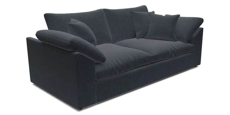 Big Softie Sloped Arm 3 Seater Sofa in Two Tone Plain Biscuit