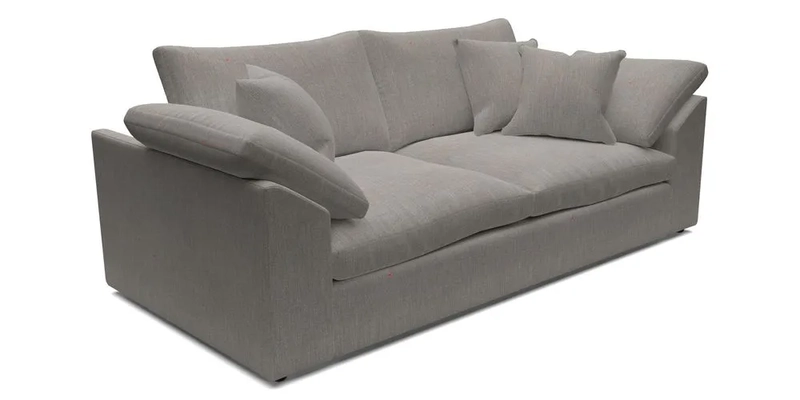 Big Softie Sloped Arm 3 Seater Sofa in Two Tone Plain Biscuit