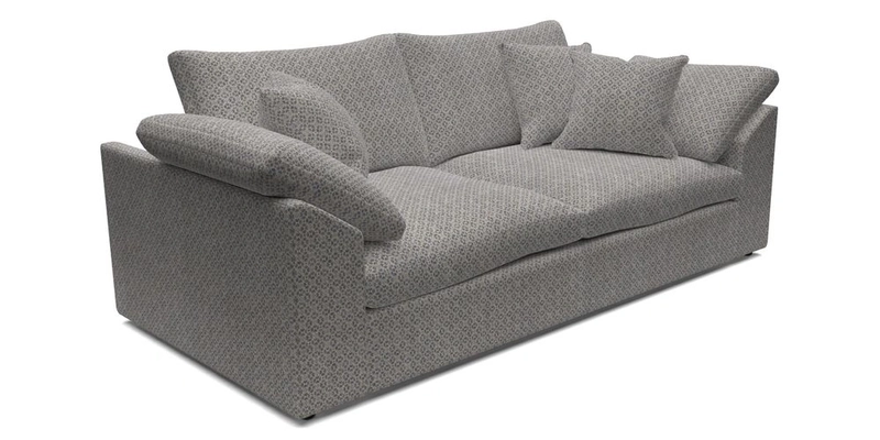 Big Softie Sloped Arm 3 Seater Sofa in Two Tone Plain Biscuit