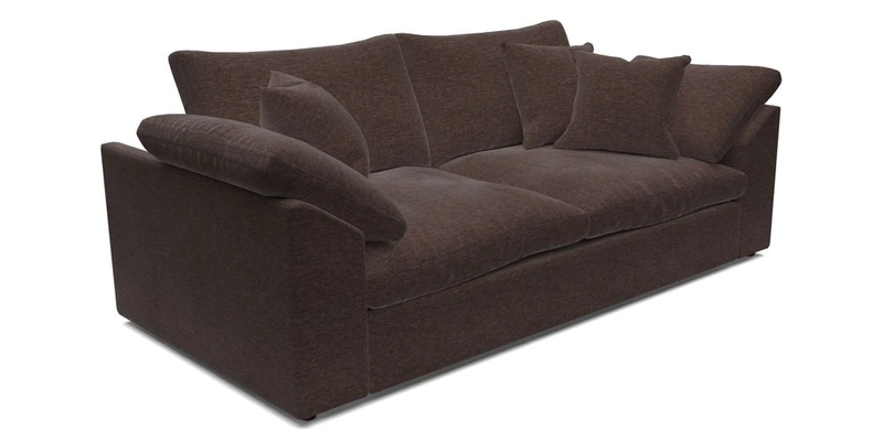Big Softie Sloped Arm 3 Seater Sofa in Two Tone Plain Biscuit