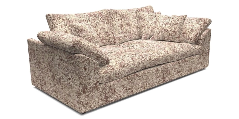 Big Softie Sloped Arm 3 Seater Sofa in Two Tone Plain Biscuit