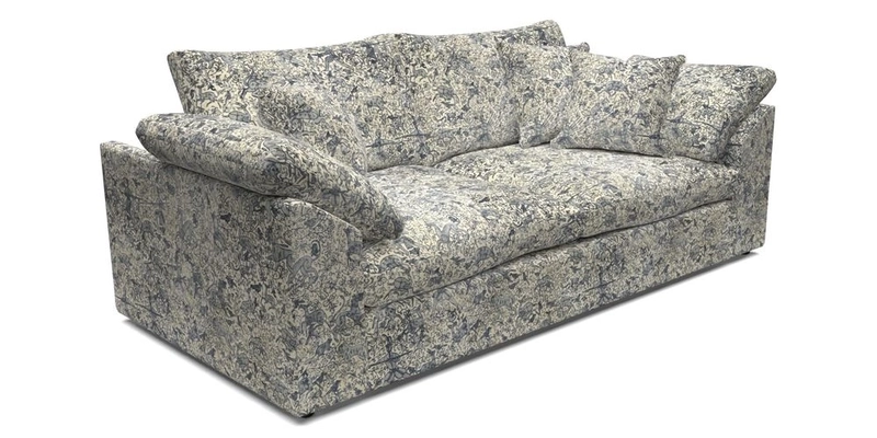 Big Softie Sloped Arm 3 Seater Sofa in Two Tone Plain Biscuit