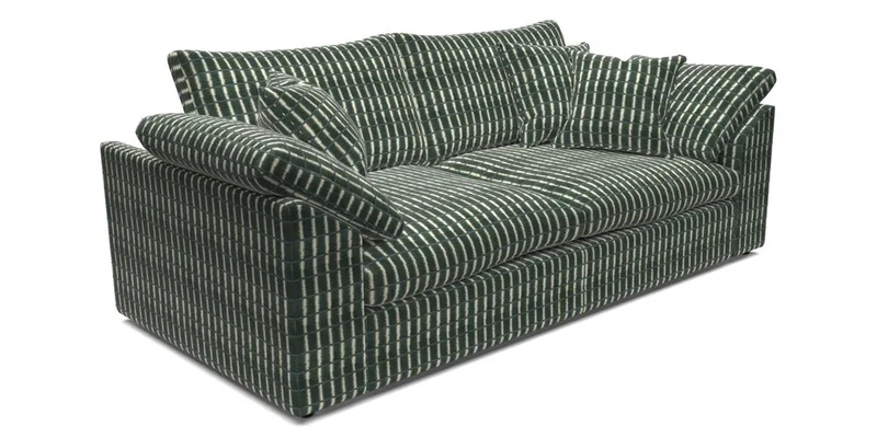 Big Softie Sloped Arm 3 Seater Sofa in Two Tone Plain Biscuit