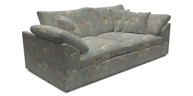 Big Softie Sloped Arm 3 Seater Sofa in Two Tone Plain Biscuit
