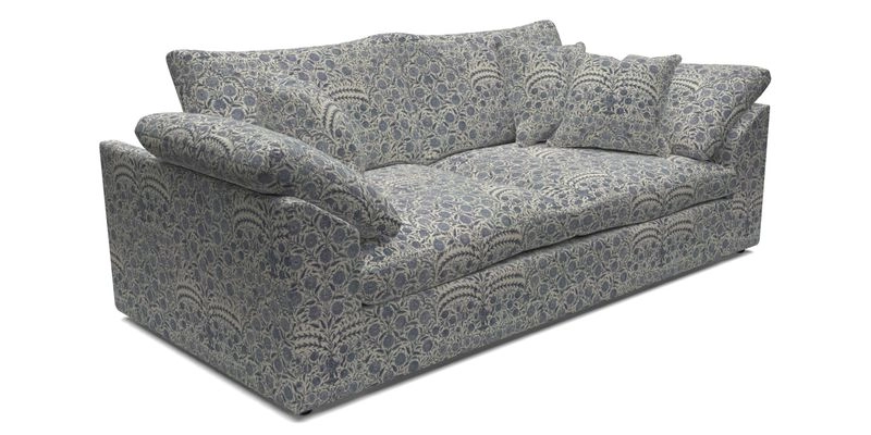 Big Softie Sloped Arm 3 Seater Sofa in Two Tone Plain Biscuit