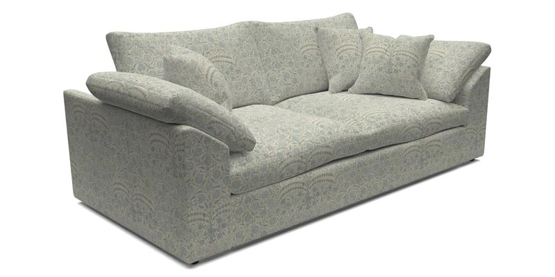 Big Softie Sloped Arm 3 Seater Sofa in Two Tone Plain Biscuit