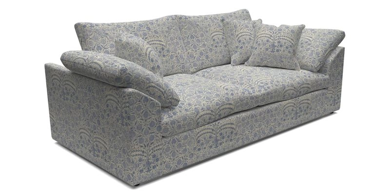 Big Softie Sloped Arm 3 Seater Sofa in Two Tone Plain Biscuit