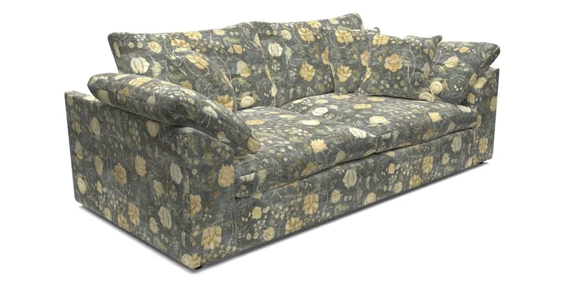 Big Softie Sloped Arm 3 Seater Sofa in Two Tone Plain Biscuit