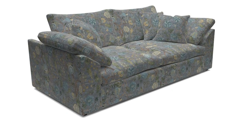 Big Softie Sloped Arm 3 Seater Sofa in Two Tone Plain Biscuit