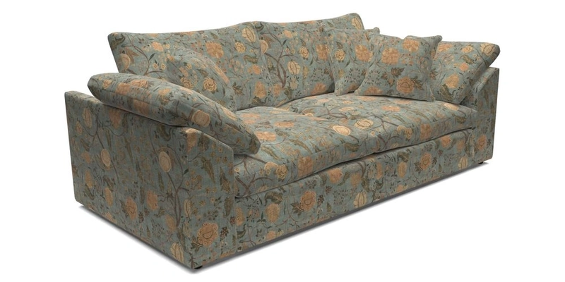 Big Softie Sloped Arm 3 Seater Sofa in Two Tone Plain Biscuit