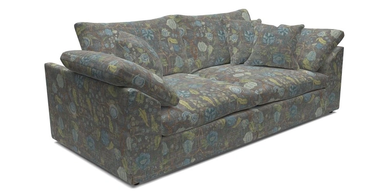 Big Softie Sloped Arm 3 Seater Sofa in Two Tone Plain Biscuit