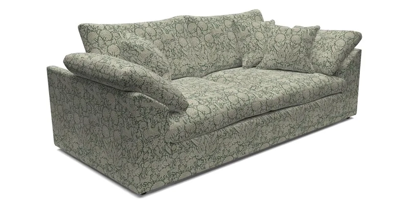 Big Softie Sloped Arm 3 Seater Sofa in Two Tone Plain Biscuit