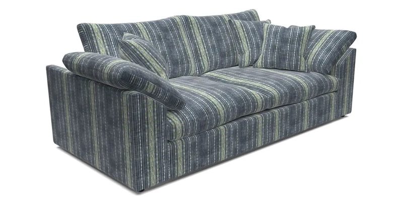 Big Softie Sloped Arm 3 Seater Sofa in Two Tone Plain Biscuit