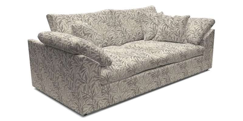 Big Softie Sloped Arm 3 Seater Sofa in Two Tone Plain Biscuit