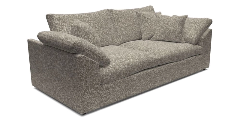 Big Softie Sloped Arm 3 Seater Sofa in Two Tone Plain Biscuit