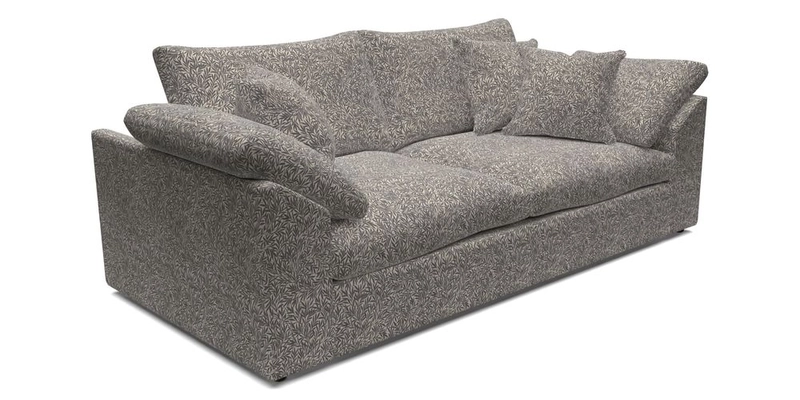 Big Softie Sloped Arm 3 Seater Sofa in Two Tone Plain Biscuit