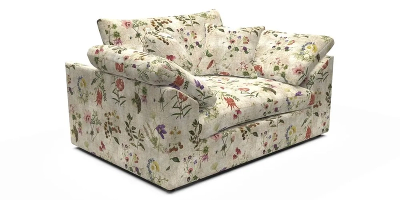 Big Softie Sloped Arm Snuggler in Two Tone Plain Biscuit