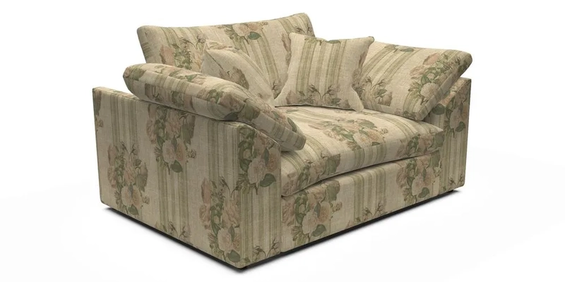 Big Softie Sloped Arm Snuggler in Two Tone Plain Biscuit