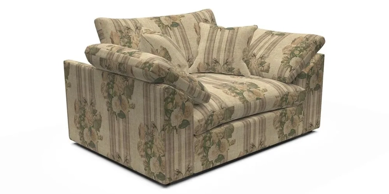 Big Softie Sloped Arm Snuggler in Two Tone Plain Biscuit