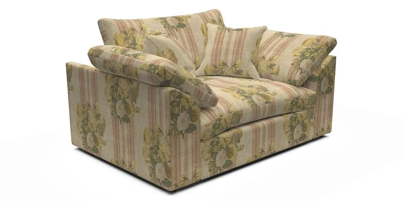 Big Softie Sloped Arm Snuggler in Two Tone Plain Biscuit