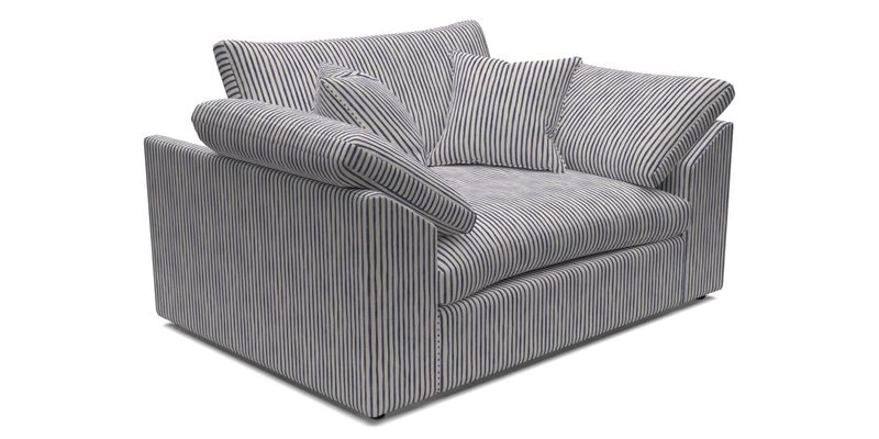 Big Softie Sloped Arm Snuggler in Two Tone Plain Biscuit