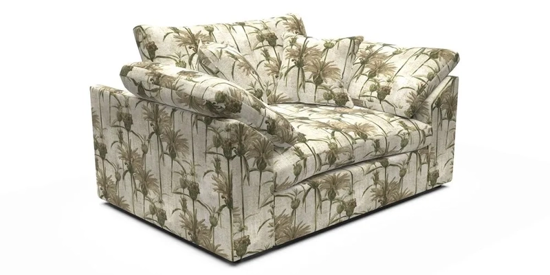 Big Softie Sloped Arm Snuggler in Two Tone Plain Biscuit