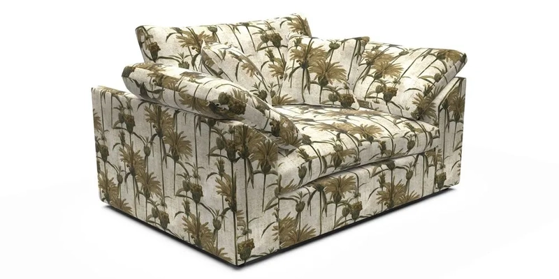 Big Softie Sloped Arm Snuggler in Two Tone Plain Biscuit