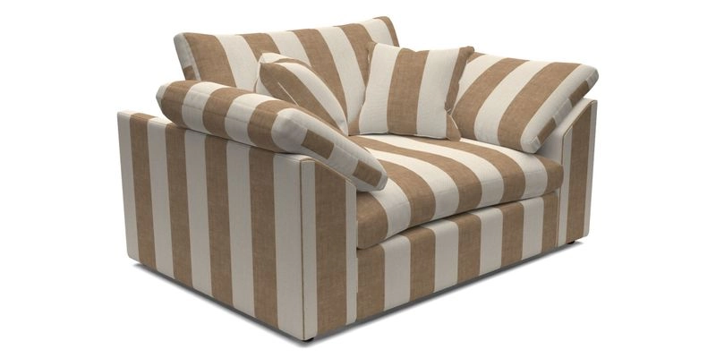 Big Softie Sloped Arm Snuggler in Two Tone Plain Biscuit