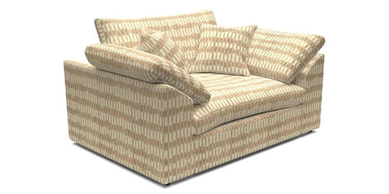 Big Softie Sloped Arm Snuggler in Two Tone Plain Biscuit