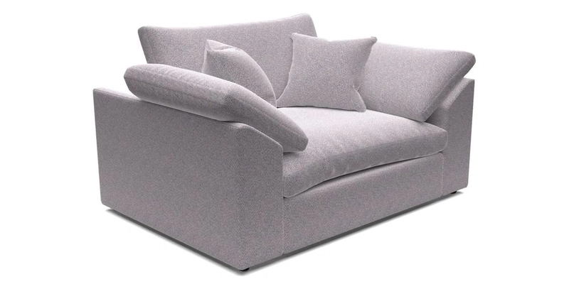 Big Softie Sloped Arm Snuggler in Two Tone Plain Biscuit