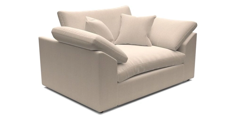 Big Softie Sloped Arm Snuggler in Two Tone Plain Biscuit