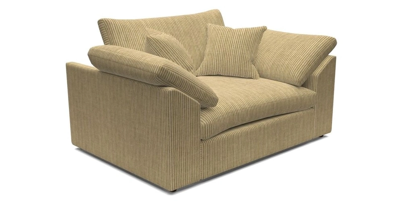 Big Softie Sloped Arm Snuggler in Two Tone Plain Biscuit