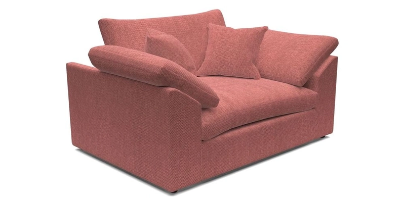 Big Softie Sloped Arm Snuggler in Two Tone Plain Biscuit