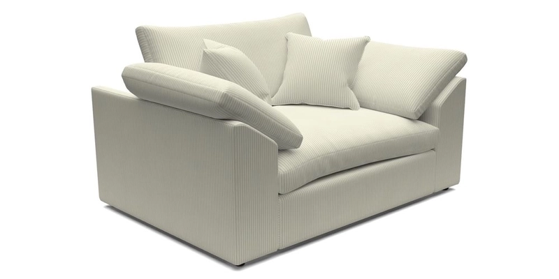 Big Softie Sloped Arm Snuggler in Two Tone Plain Biscuit