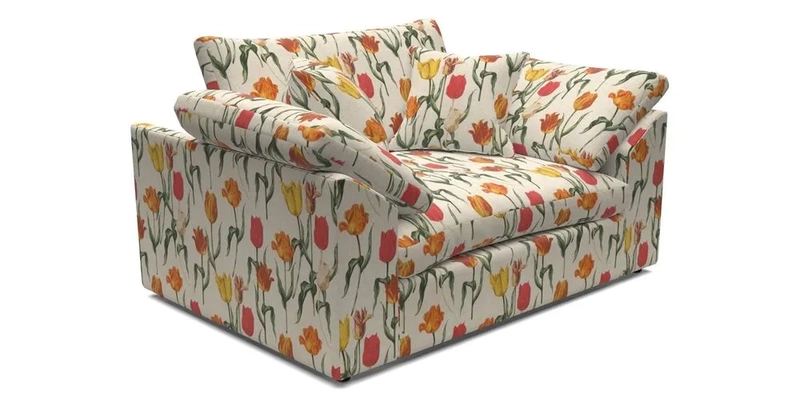 Big Softie Sloped Arm Snuggler in Two Tone Plain Biscuit