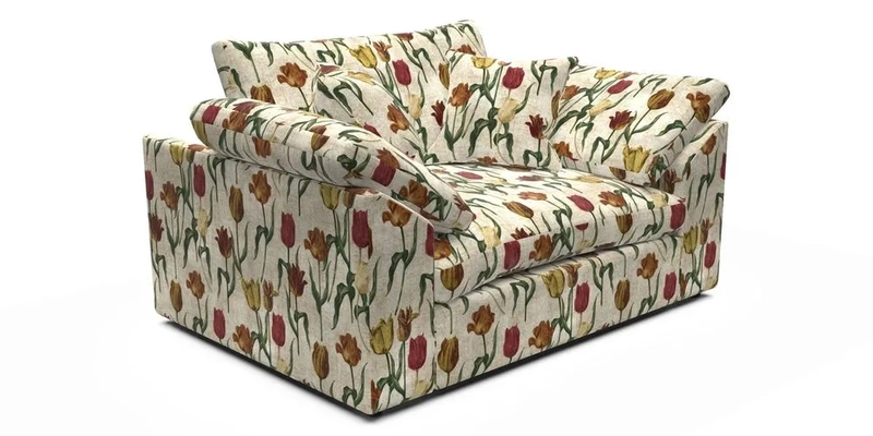 Big Softie Sloped Arm Snuggler in Two Tone Plain Biscuit