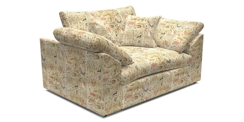 Big Softie Sloped Arm Snuggler in Two Tone Plain Biscuit