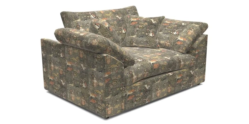 Big Softie Sloped Arm Snuggler in Two Tone Plain Biscuit