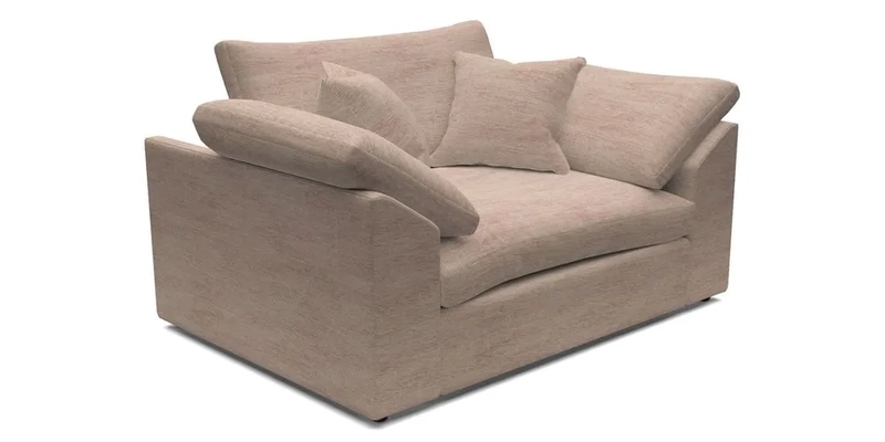 Big Softie Sloped Arm Snuggler in Two Tone Plain Biscuit