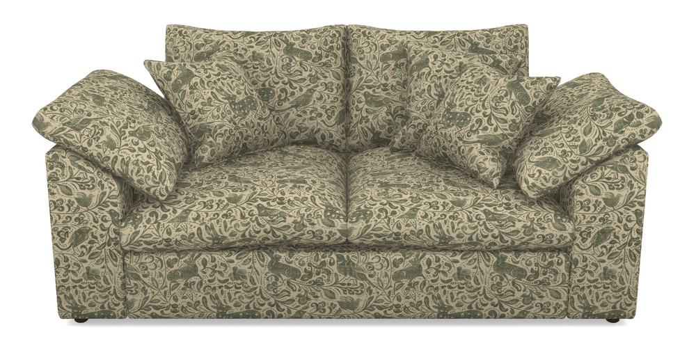 Product photograph of Big Softie Sloped Arm Sloped Arm 2 Seater Sofa In V A Drawn From Nature - Bird And Rabbit - Dark Green from Sofas and Stuff Limited