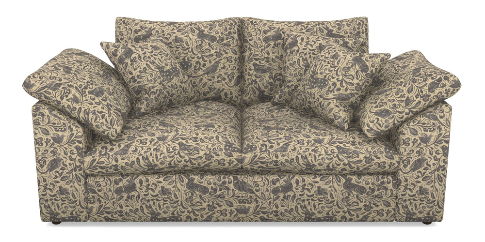 Product photograph of Big Softie Sloped Arm Sloped Arm 2 Seater Sofa In V A Drawn From Nature - Bird And Rabbit - Navy from Sofas and Stuff Limited