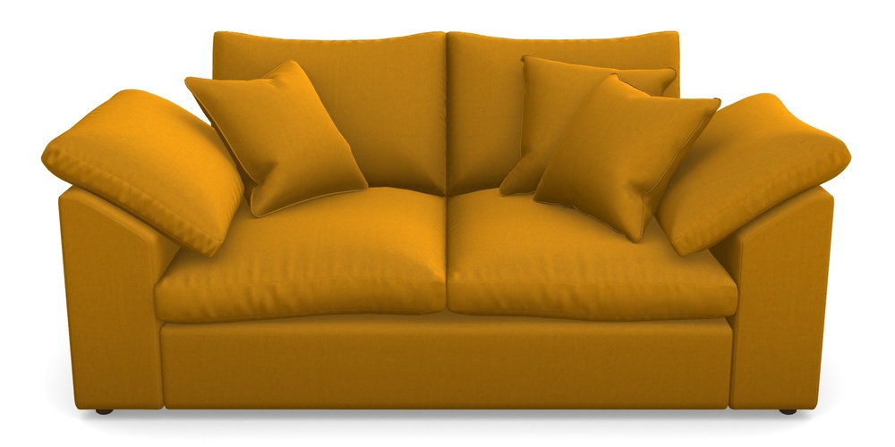 Product photograph of Big Softie Sloped Arm Sloped Arm 2 Seater Sofa In House Velvet - Saffron from Sofas and Stuff Limited