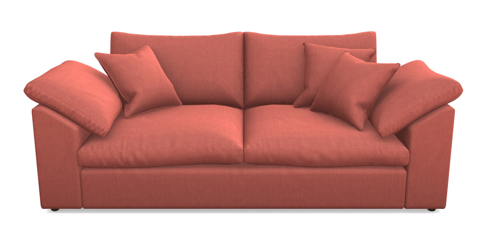 Product photograph of Big Softie Sloped Arm Sloped Arm 3 Seater Sofa In Clever Tough And Eco Velvet - Damson from Sofas and Stuff Limited