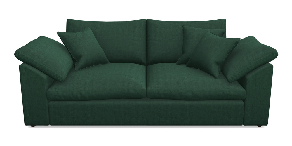 Product photograph of Big Softie Sloped Arm Sloped Arm 3 Seater Sofa In Clever Tough And Eco Velvet - Pine from Sofas and Stuff Limited