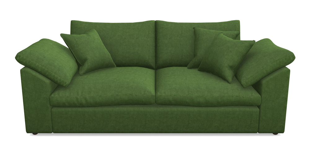 Product photograph of Big Softie Sloped Arm Sloped Arm 3 Seater Sofa In Clever Tough And Eco Velvet - Shamrock from Sofas and Stuff Limited