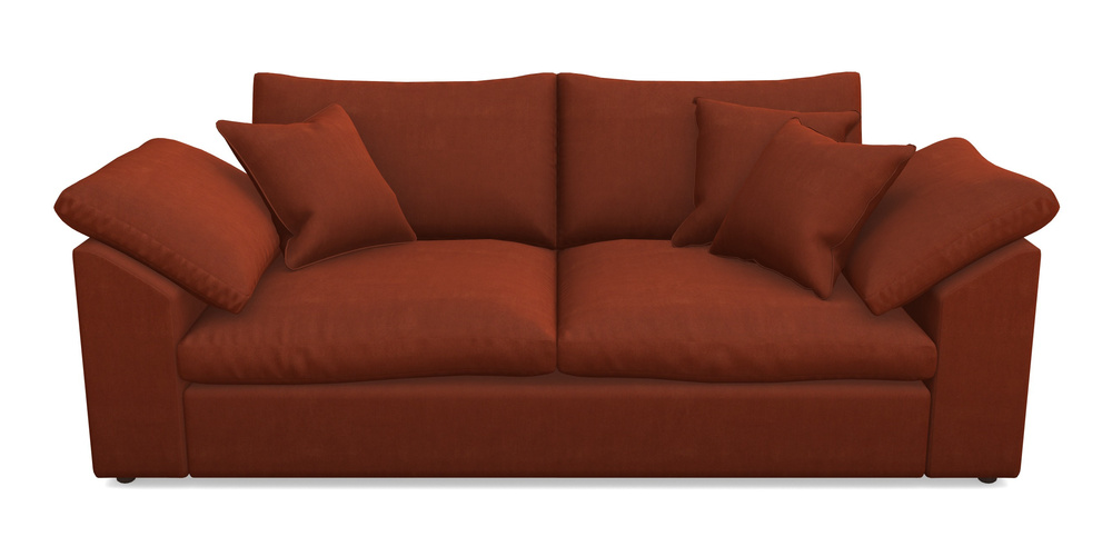 Product photograph of Big Softie Sloped Arm Sloped Arm 3 Seater Sofa In Clever Tough And Eco Velvet - Tawny from Sofas and Stuff Limited