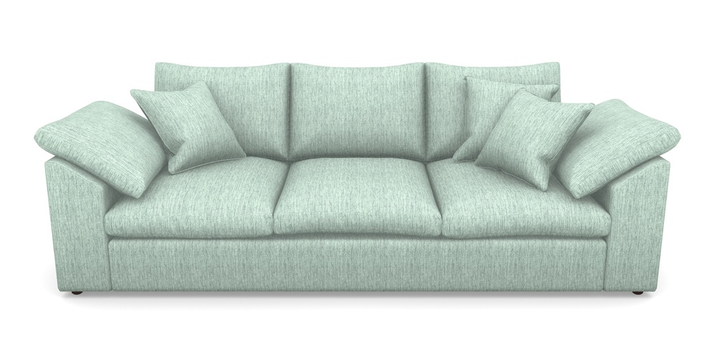 Product photograph of Big Softie Sloped Arm Sloped Arm 4 Seater Sofa In Aqua Clean Tenby - Duck Egg from Sofas and Stuff Limited